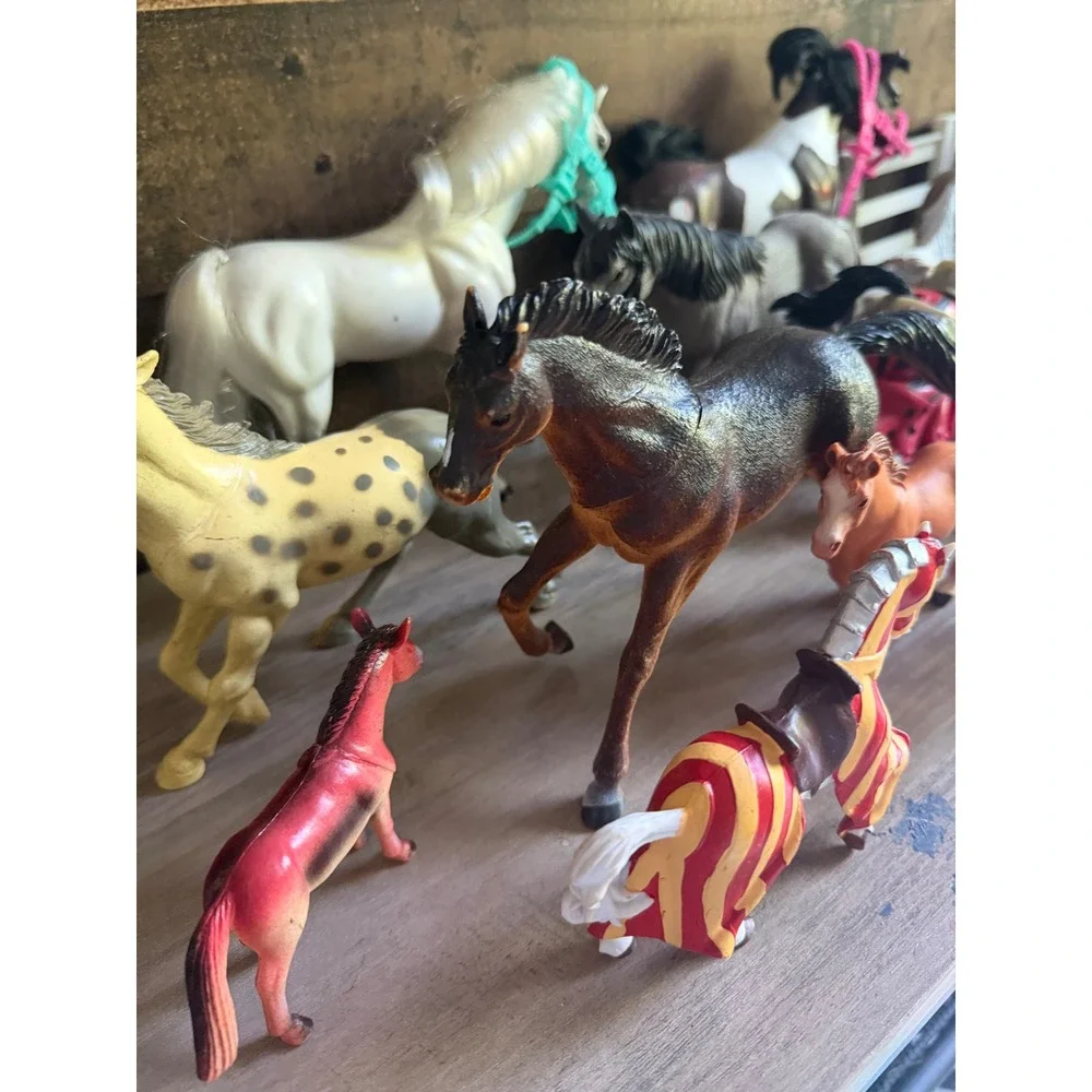 Lot of 23 Toy Horses & Donkey Mixed Brands  Horse Figures Farm Ranch Play